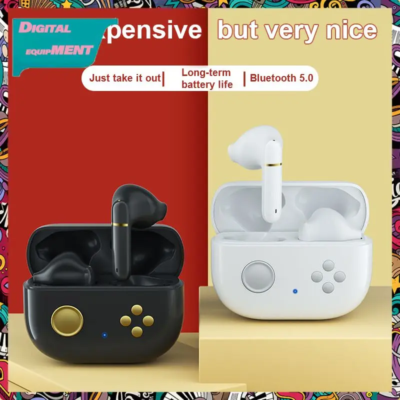 

Игровые наушники с низкой задержкой и зарядным боксом, bluetooth-совместимая гарнитура, Цветные стерео наушники 9d, беспроводные наушники Tws, наушники