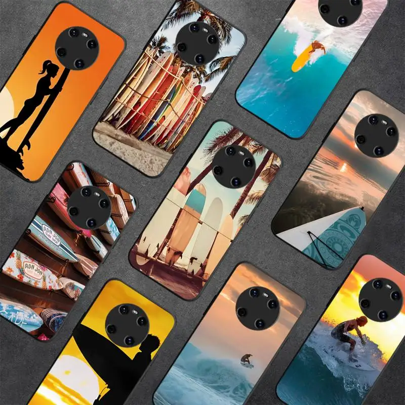 

Beach surfboard surfing Sport Phone Case for Huawei Y 6 9 7 5 8s prime 2019 2018 enjoy 7 plus
