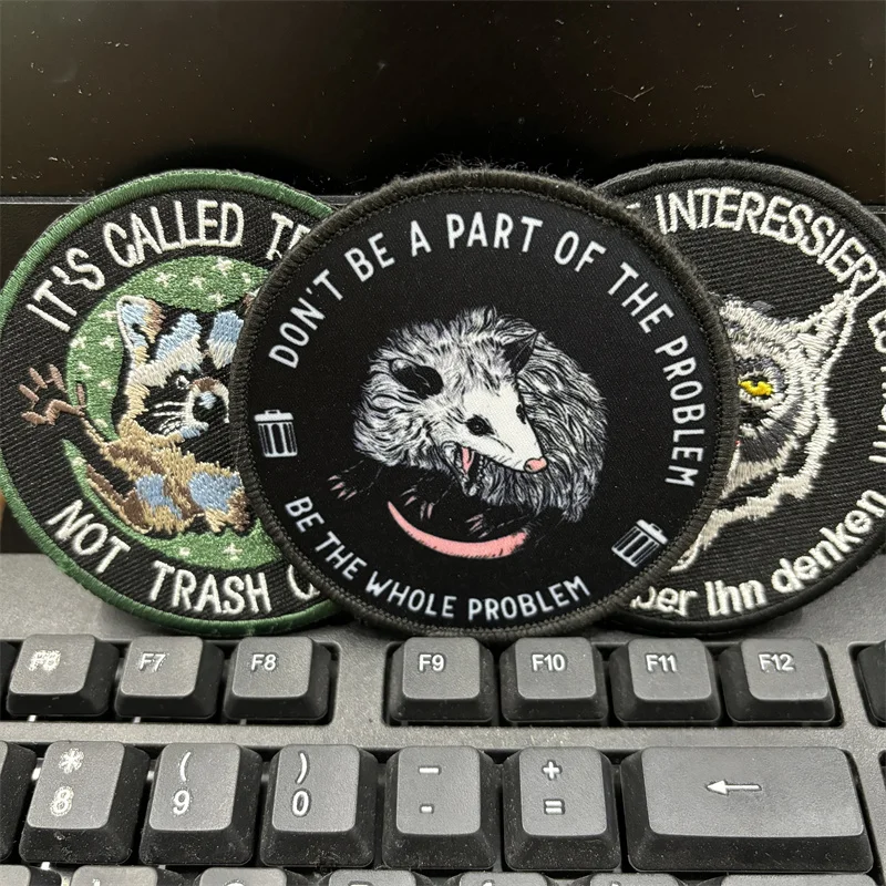 Нашивка с крючком и петлей для мыши волка Koala вышитая тактическая искусственная