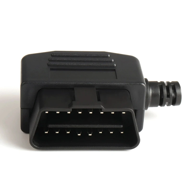 

16-контактный разъем OBD2 типа L, штепсельная вилка с корпусом и винтовым штекером, автомобильный соединительный кабель, провод