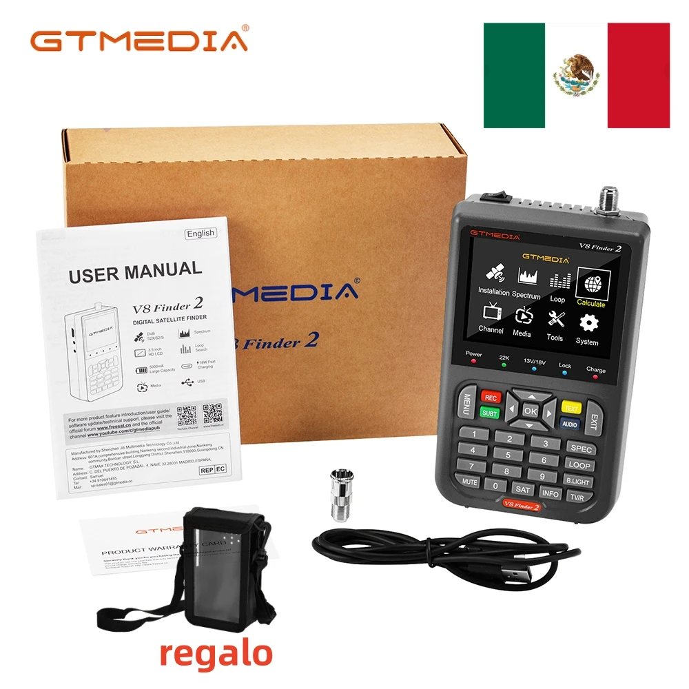 Портативный прибор для обнаружения спутникового сигнала GTMEDIA V8 Finder2