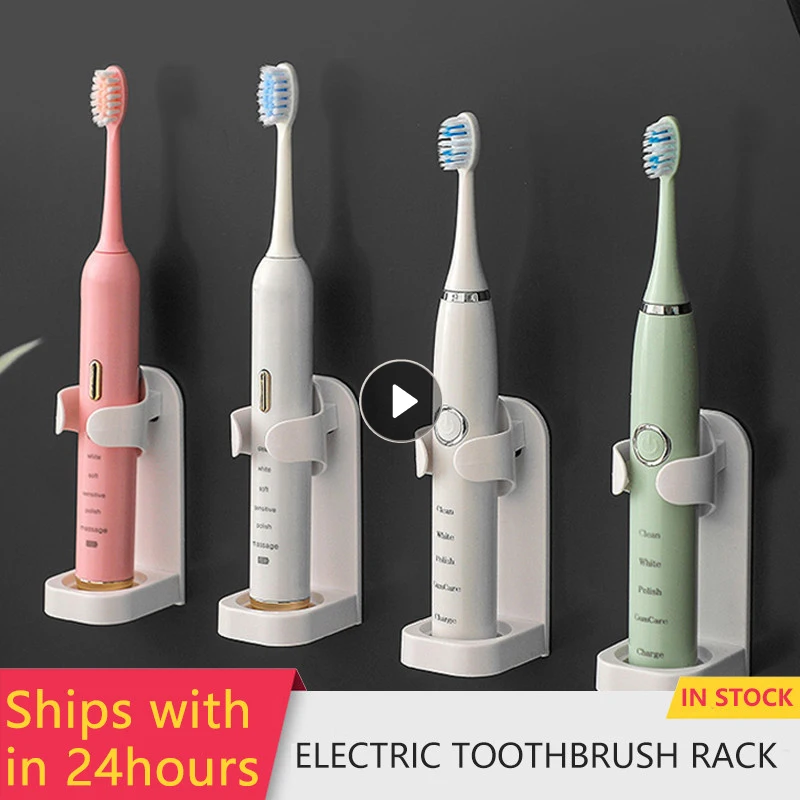 

Electric Toothbrush Holder Traceless Toothbrush Stand Rack Wall-Mounted Bathroom Adapt 90% Electric Toothbrush Holder Racks