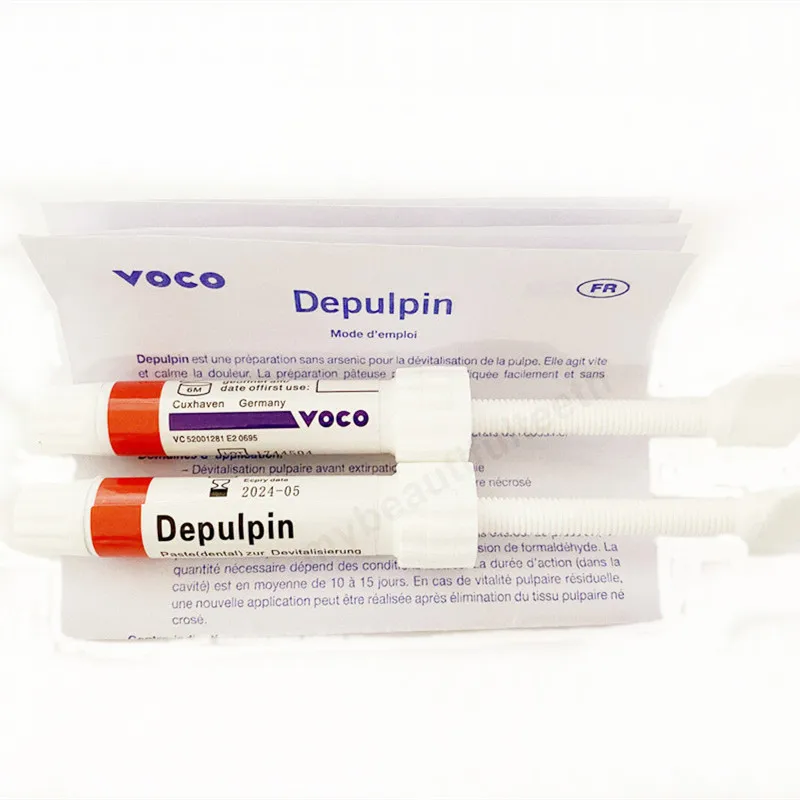 

2-Syringe Dental VOCO Depulpin Pulp Devitalizer Devitalization Paste Devitalizing Agent Endodontic Antipulp Non-arsenic