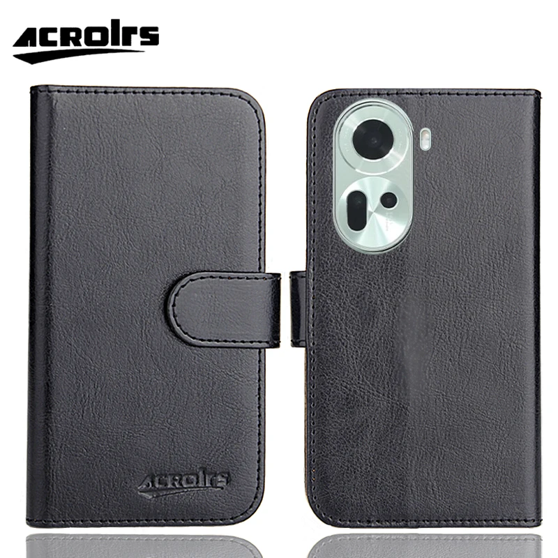 Для OPPO Reno11 Pro Global Case 6 7 &quot6 цветов Роскошный раскладной модный кожаный чехол для