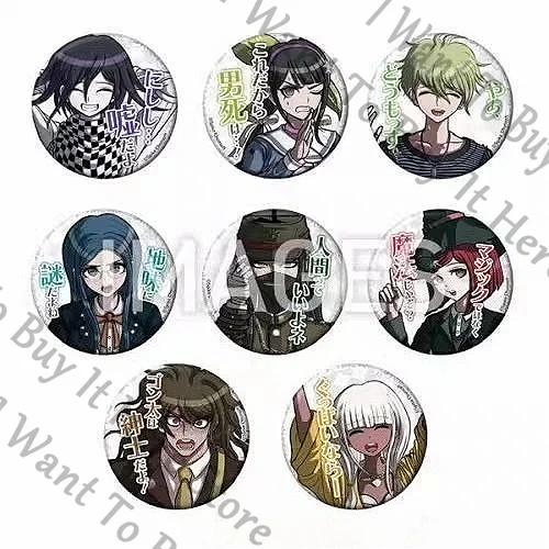 Фото Оригинальный аниме-значок/брошь/подвеска с эмблемой персонажей Danganronpa: Корекио, Шингуджи, Кокичи, Оума, Сайхара, Шуичи. Подарок для фанатов. №2