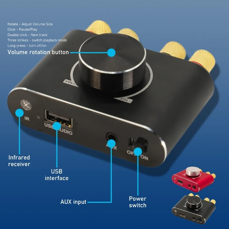 Bluetooth-совместимые усилители мощности 50Wx2 TPA3116D2 чип с Bluetooth-совместимый/USB вход