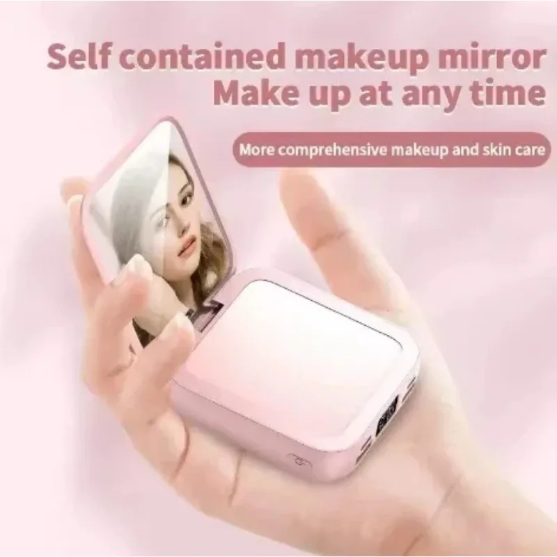 Внешний мини-аккумулятор 20000 мАч зеркало для макияжа портативное зарядное