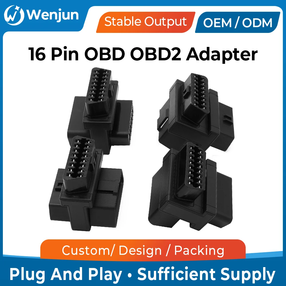 16-контактный диагностический адаптер Wenjun OBD OBD2 автомобильный универсальный