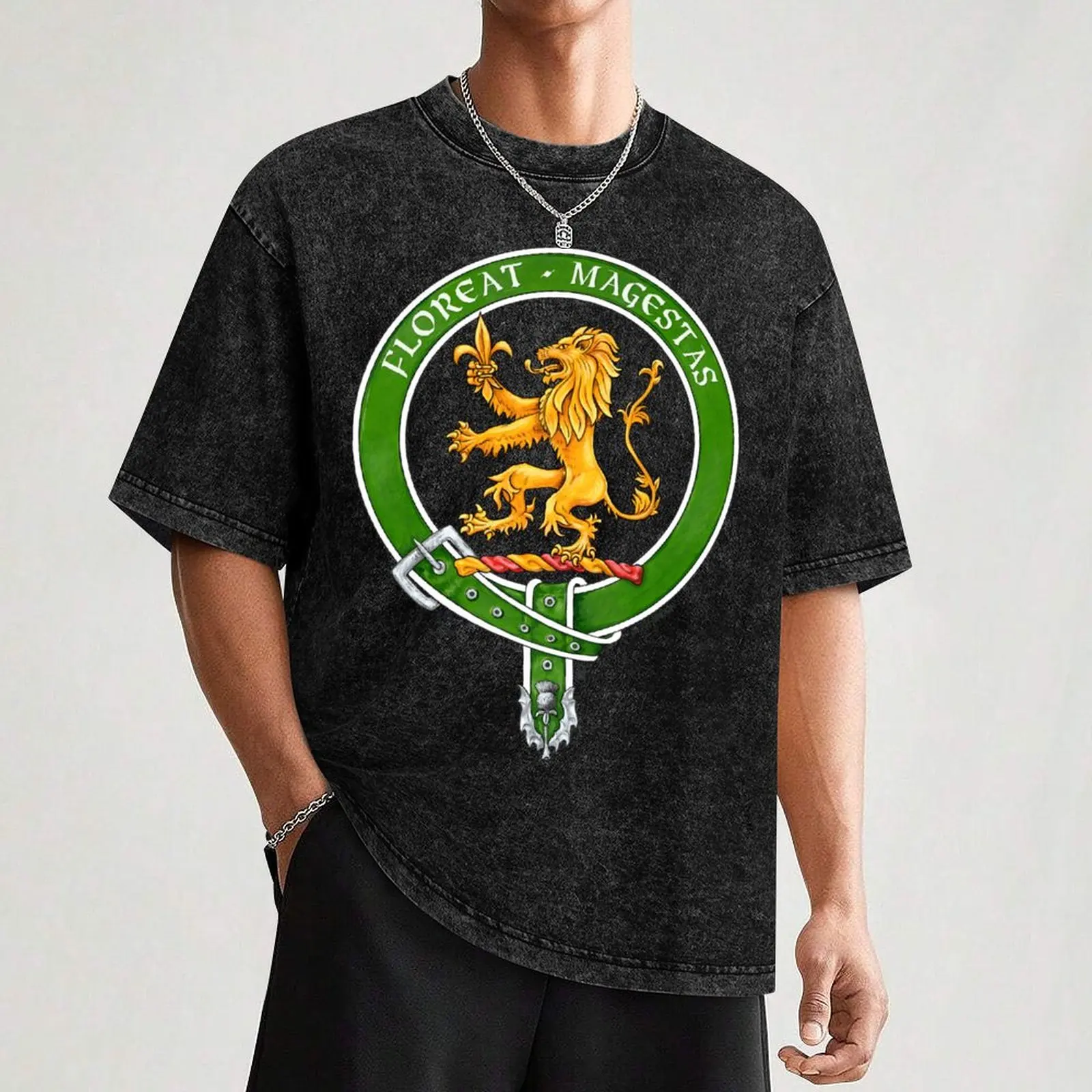 Фото Футболка Clan Broun Scottish Crest, футболки с принтом на заказ, мужская футболка с рисунком, хлопковая футболка, футболка из 100% хлопка №3