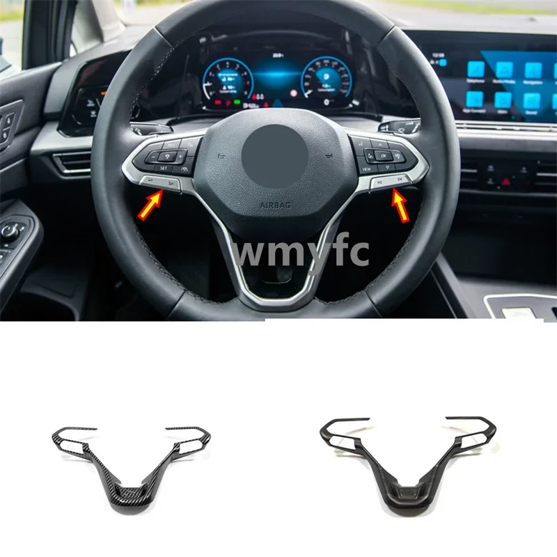 Для Volkswagen VW Tiguan MK2 Passat B8 2022 2023 ABS кнопка рулевого колеса автомобиля с отделкой под