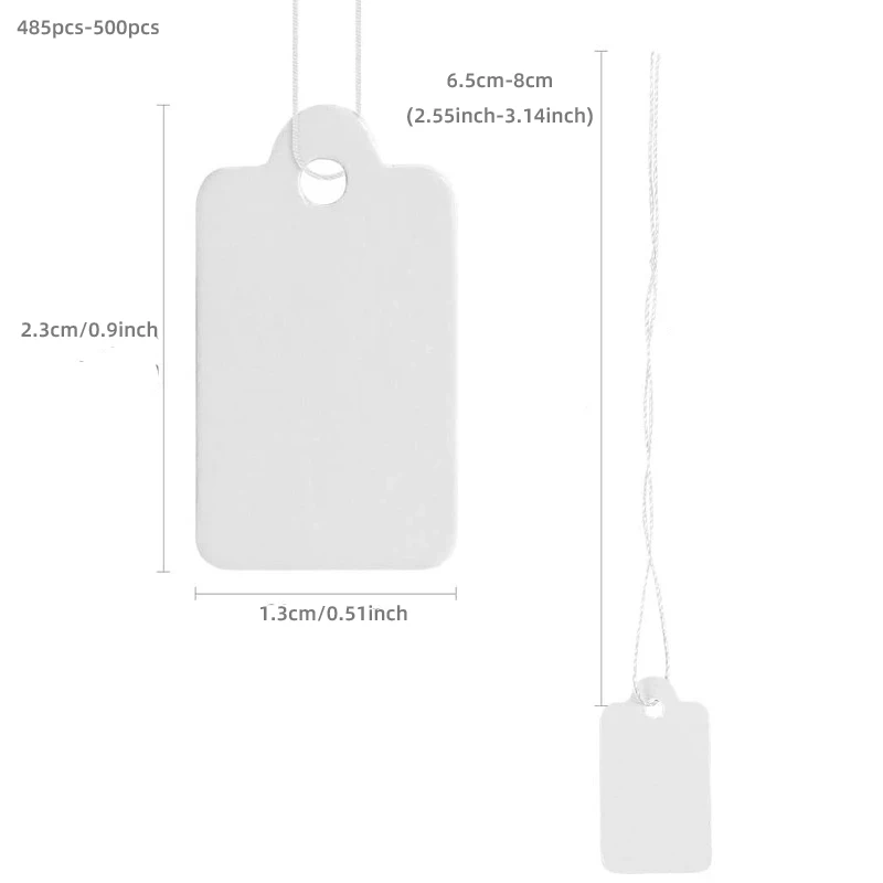 

Белые этикетки для ювелирных изделий HORIHOFONE 500 шт.