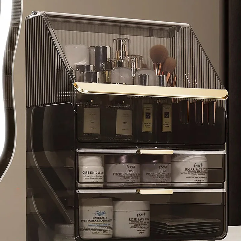 

Акриловая коробка для украшений, прозрачный контейнер для макияжа, ящик-органайзеры, ванная комната, кухня, органайзер, товары для хранения CY50SN