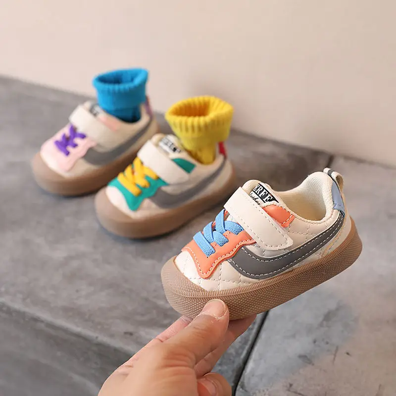 

New 2022 Sping Autumn Unisex Sneakers for Baby Boys and Girls Sequins Fashion Shoes Slip-On Baby Boy Shoes Size 16-26 Soft Shoes