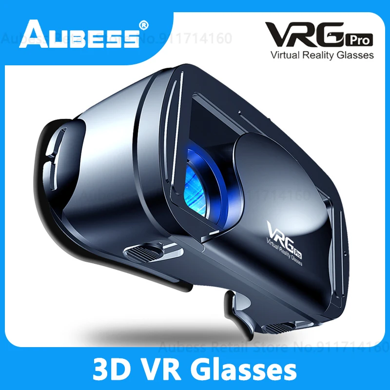 

VRG Pro 3D VR Glasses Virtual Reality Full Screen Visual Wide-Angle VR Glasses For 5 To 7 Inch Smartphone Eyeglasses Devices