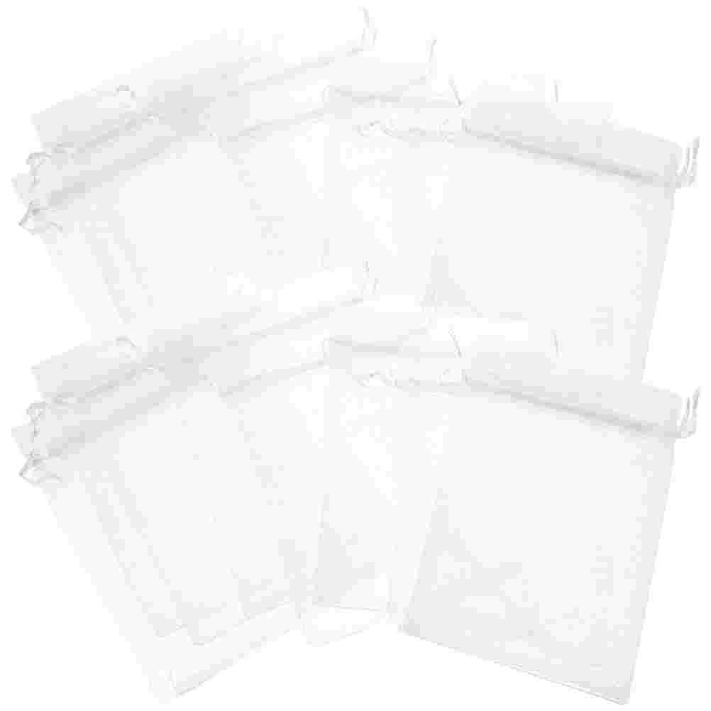 50 шт. тканевые сумки подарочные мешочки на шнурке с конфетами из сетчатой ткани