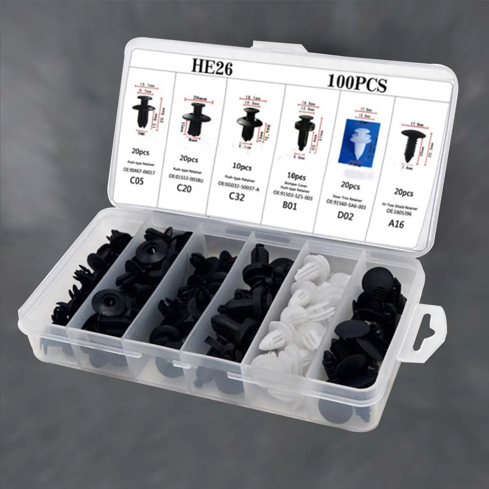 

100 PCS Auto Push Push Fasteners Thumb Tacks Automotive Push Cars Cars Thumbtack Push Pin Clips Automotive