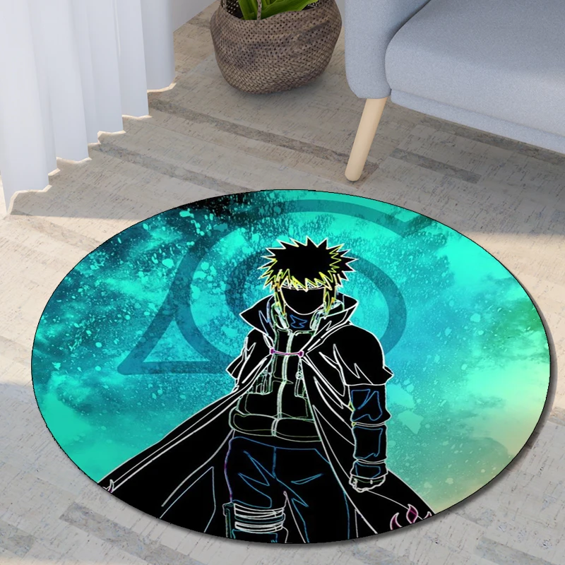

anime Printed Round Carpet for Living Room Mat for Children Floor Rug Yoga Mat Bedroom E-sports Chair Non Slip Mats Gift