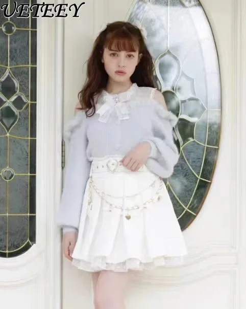 Японский вязаный свитер массового производства для женщин осень-зима Лолита