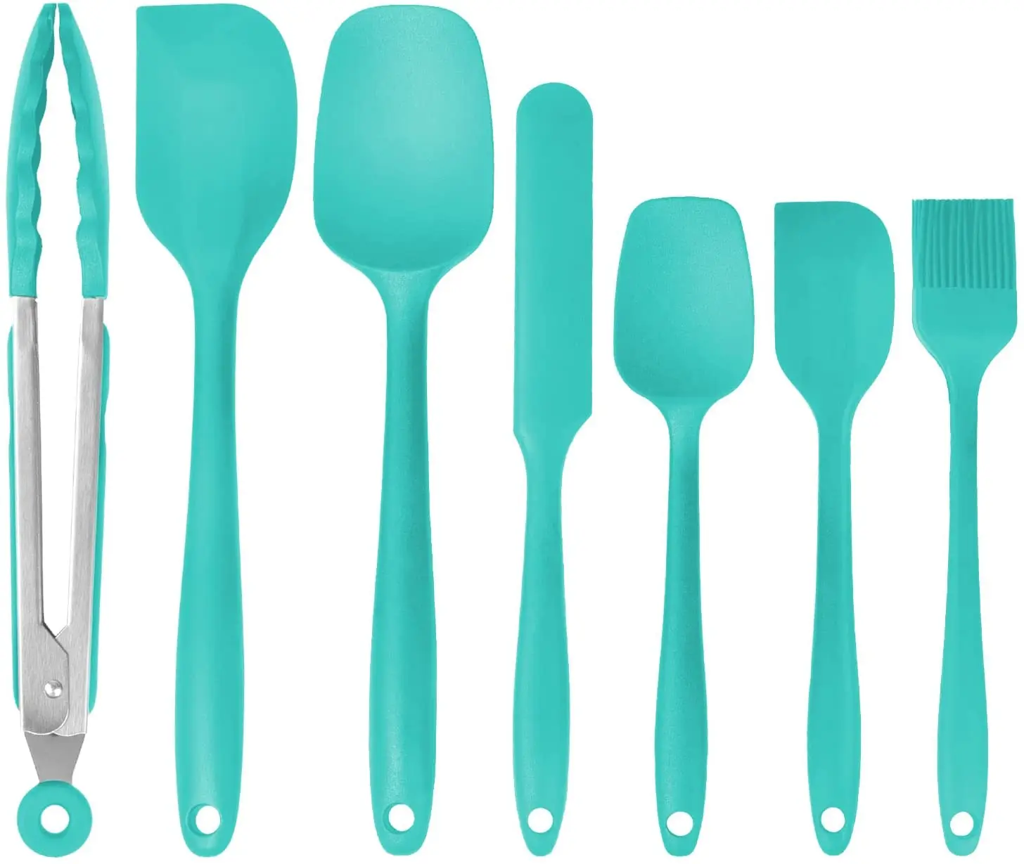 

Silicone Spatula Set Heat Resistant, Food Grade Rubber Spatulas for Nonstick Cookware