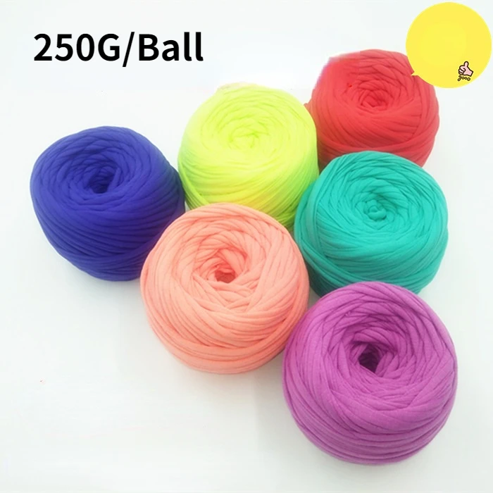 

100% Polyester Thick Cloth Yarn DIY Hand Woven Line Floor Mat Hook Bag Line Storage Basket Coarse Wool Hand-knitted Material