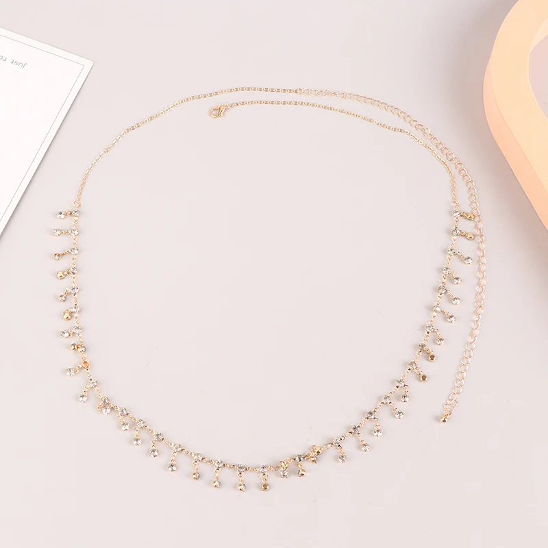 Сексуальная цепочка для тела со стразами и кисточкой на талию живот тонкие