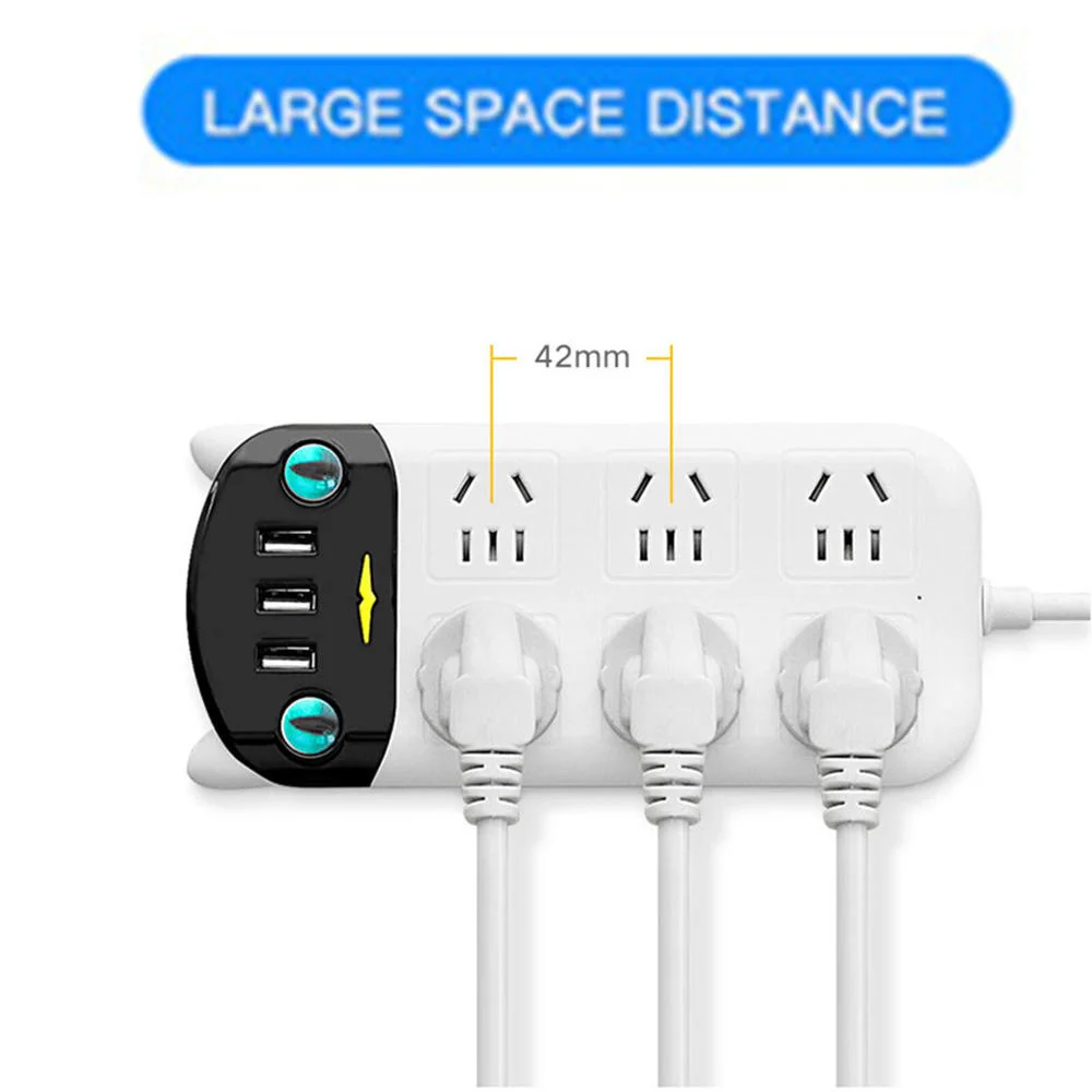 Удлинитель питания с 3 отверстиями USB 2 8/1 8 м