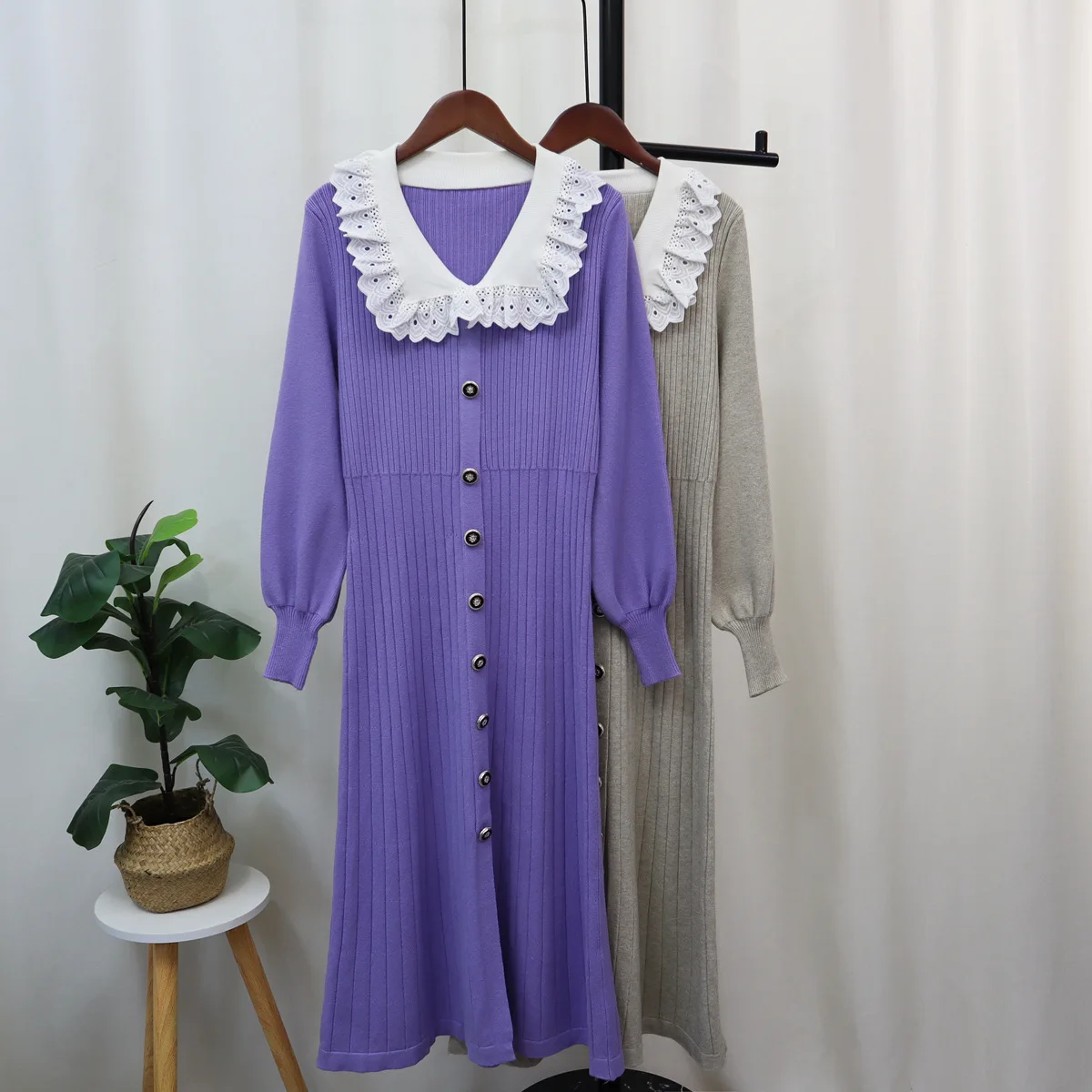 

GTGYFF женское Ребристое Трикотажное макси-платье с длинным рукавом и V-образным вырезом, облегающее бодикон, Клубная одежда с воротником, женские свитера, платья