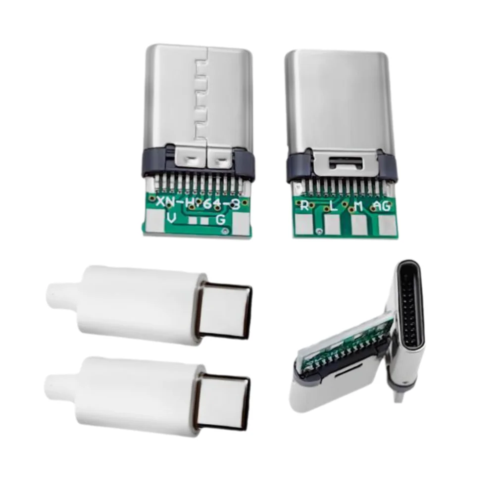 

5 шт. USB 3.1 Type C 24-контактный разъем черный/белый