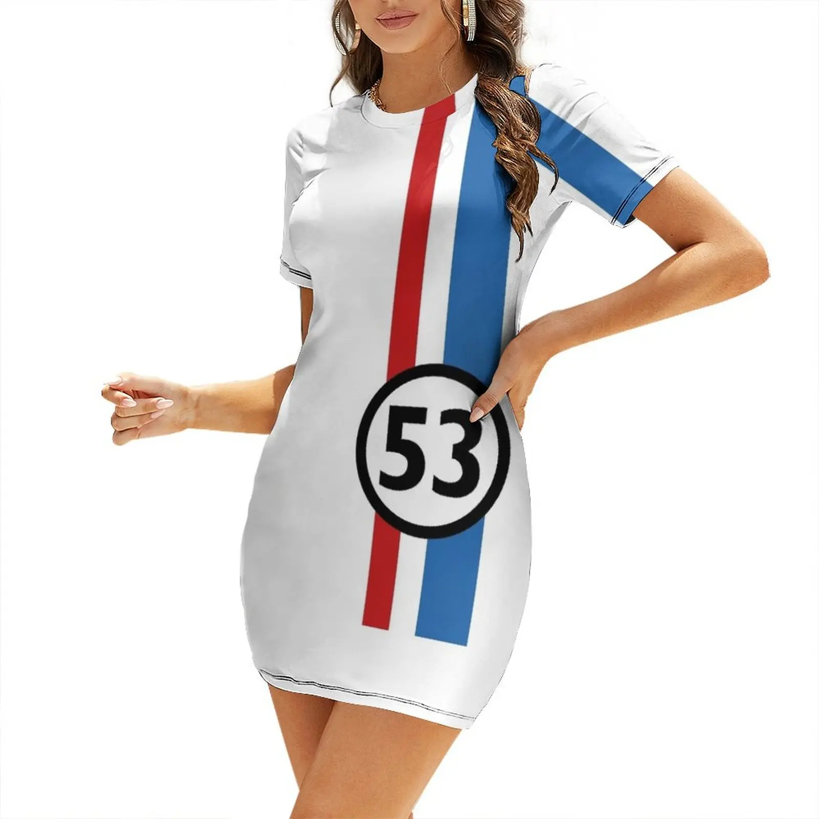 Herbie 53 платье с короткими рукавами для старого автомобиля вечерние платья женское