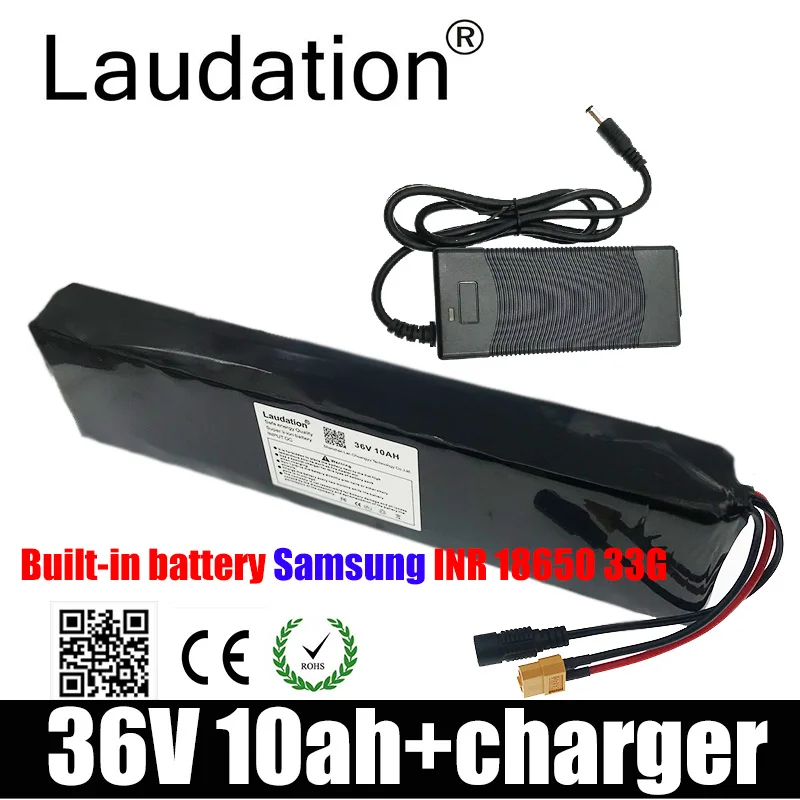 

36V 10ah Battery 18650 Pack 10S 3P With 15A BMS And 42V 2A Charger For Scooters And Electric Bicycles Motors Less Than 500W