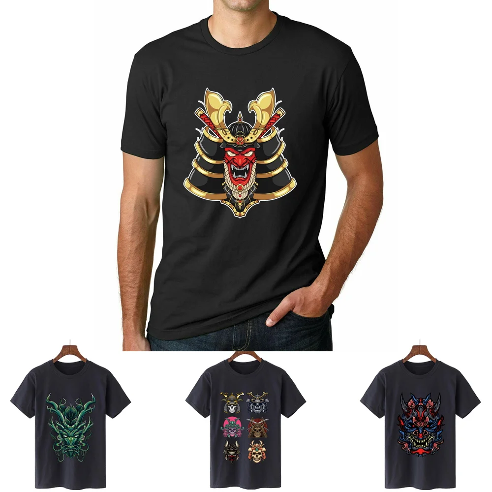 

T-shirt Men's Short Sleeve Tops New Summer Harajuku Round Neck Tees Monster Print Shirts Breathable All-match Clothing Tshirts