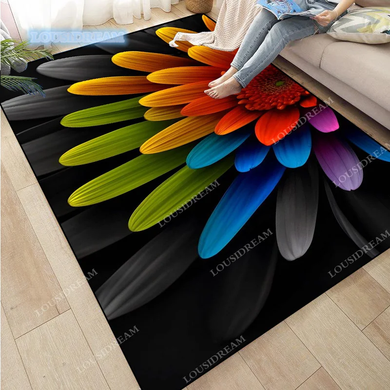 

Butterfly flower carpet bedroom sofa Succulent plant floor mat bathroom doormat water absorption anti-skid rugs kitchen mat