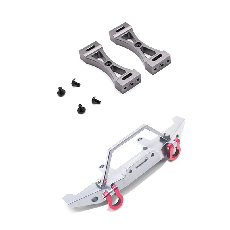 

2Pcs Metal Bracket For WPL B1 B14 B16 B24 C14 C24 B36 MN D90 D91 & 1X Metal Front Bumper For 1:16 Wpl Henglong C14 C24