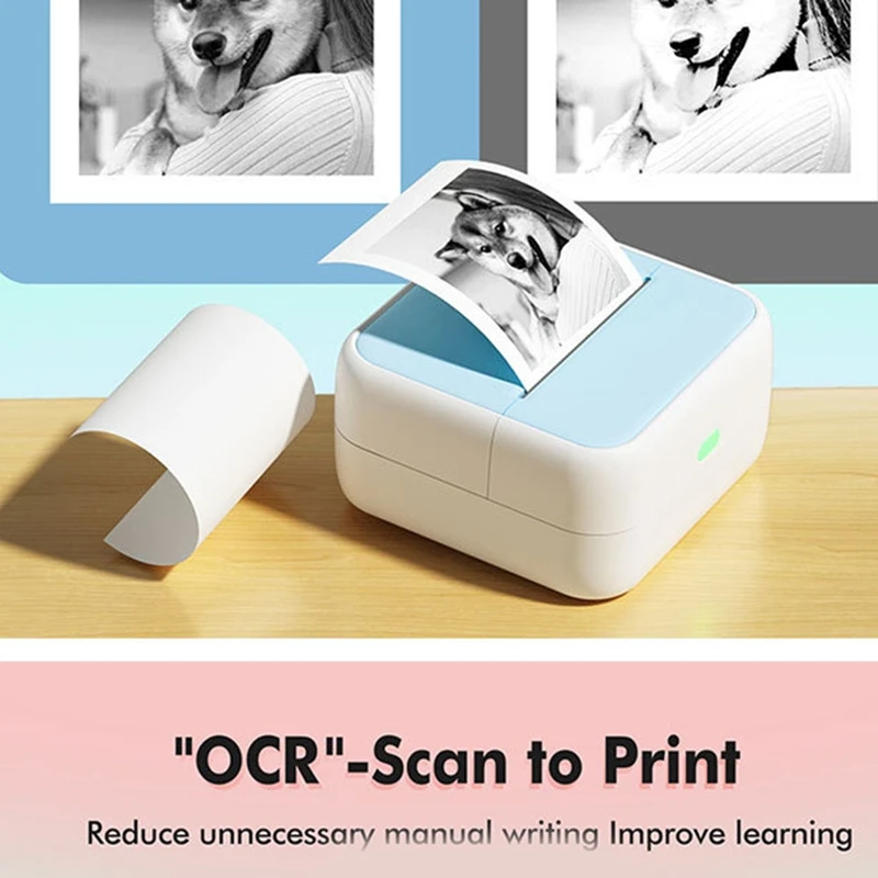 Портативный термопринтер мини-принтер с наклейками принтер для записей журналов