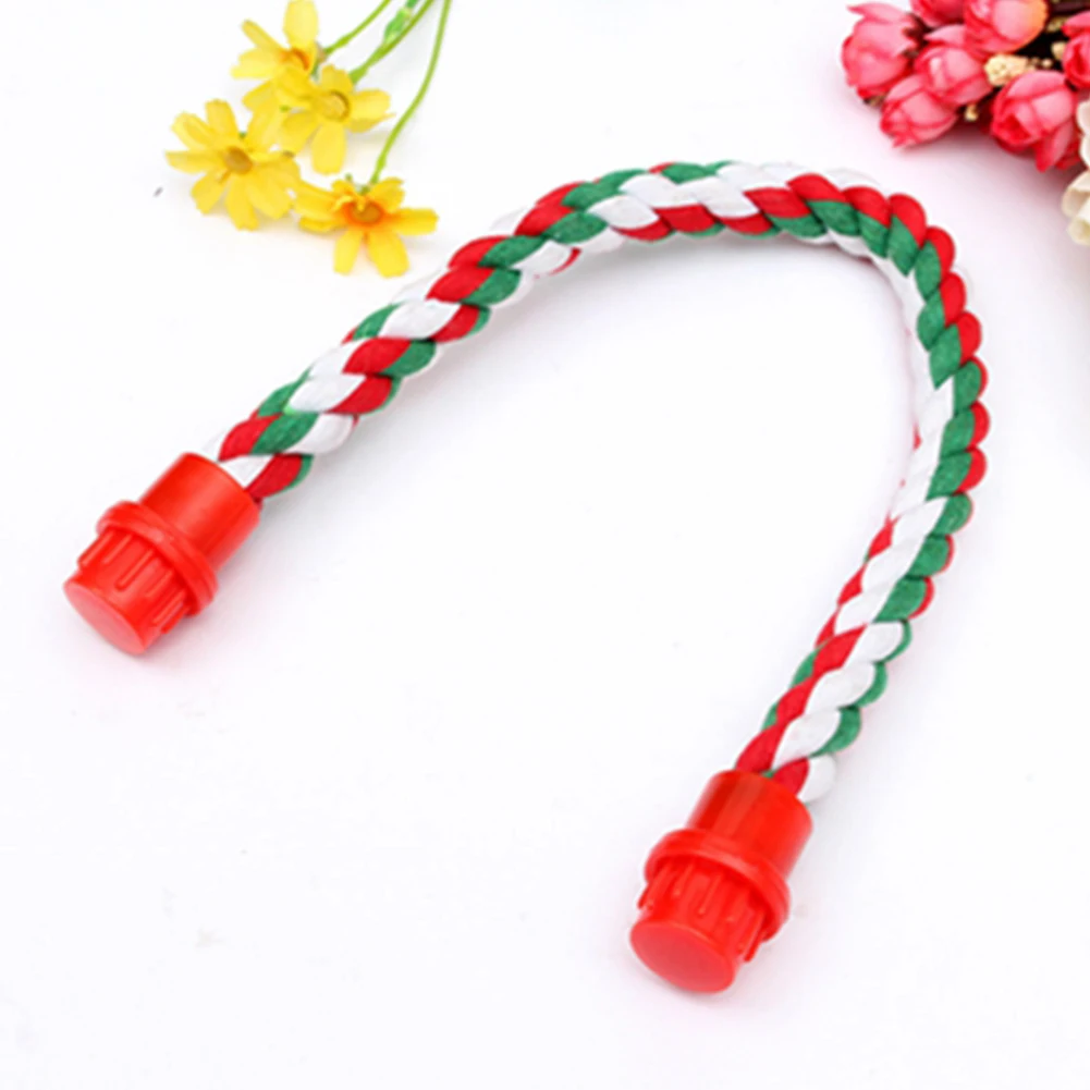 

Bungee Braided Bird Supplies Training Climbing 44cm Toys Hanging Durable Multicolor Funny Parrot Stand Rope
