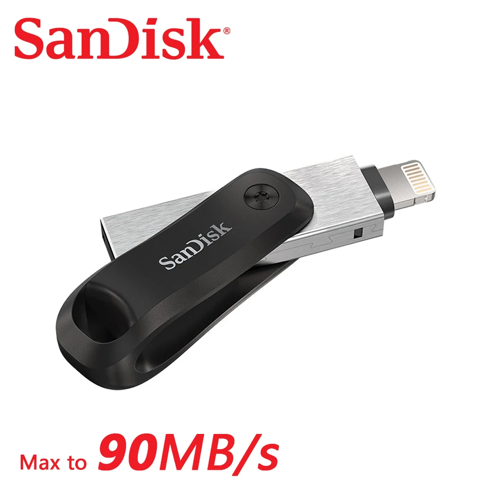 

SanDisk 256GB iXpand Flash Drive Go SDIX60N 128GB PenDrive USB3.0 Disk Lightning Connector Pen Drive for iPhone & iPad USB Stick