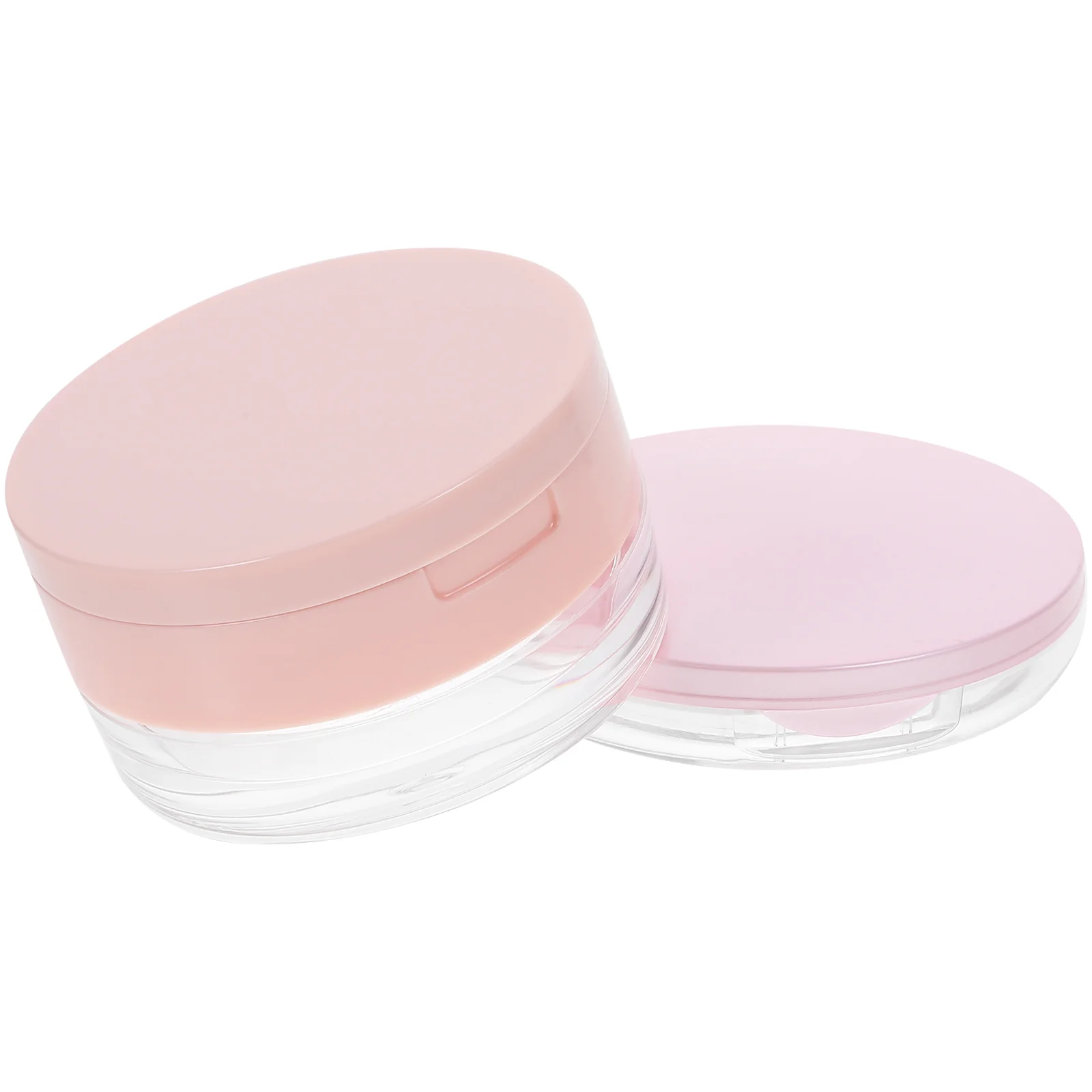 

2 Pcs Powder Puff Container Empty Cushion Compact Case Elastic Mesh Body Plastic Travel Foundation Makeup Containers