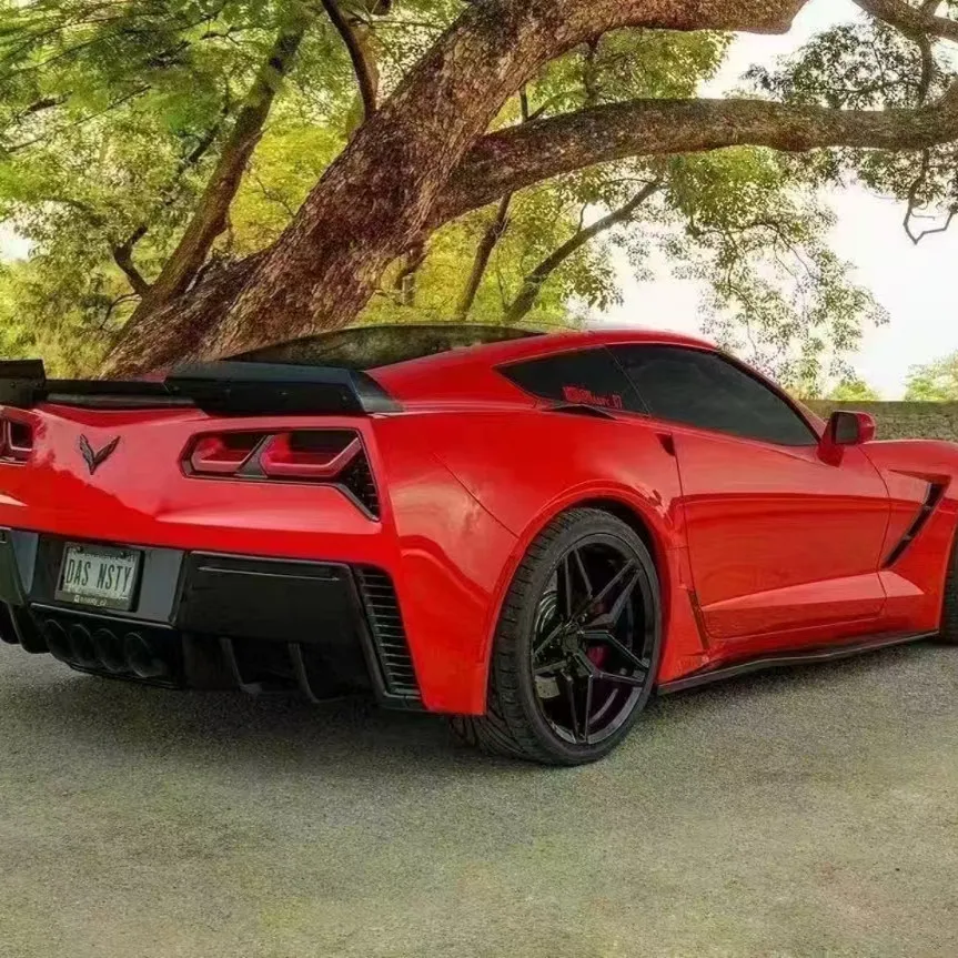 Для Chevrolet Corvette C7 Stingray: задний диффузор-спойлер из карбона в стиле JPM R2, комплект обвеса, автомобильные аксессуары (art.: 3920dabe274b9) - 3920dabe274b9
