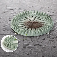 2pcspack silicone floor drain cover bathroom sewer drains hair filter kitchen sink anti blocking deodorant drain filter