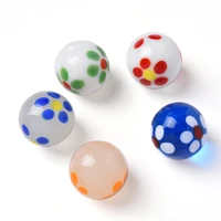 5pcs glass ball 20mm cream console game pinball machine cattle small marbles pat toys parent child machine beads