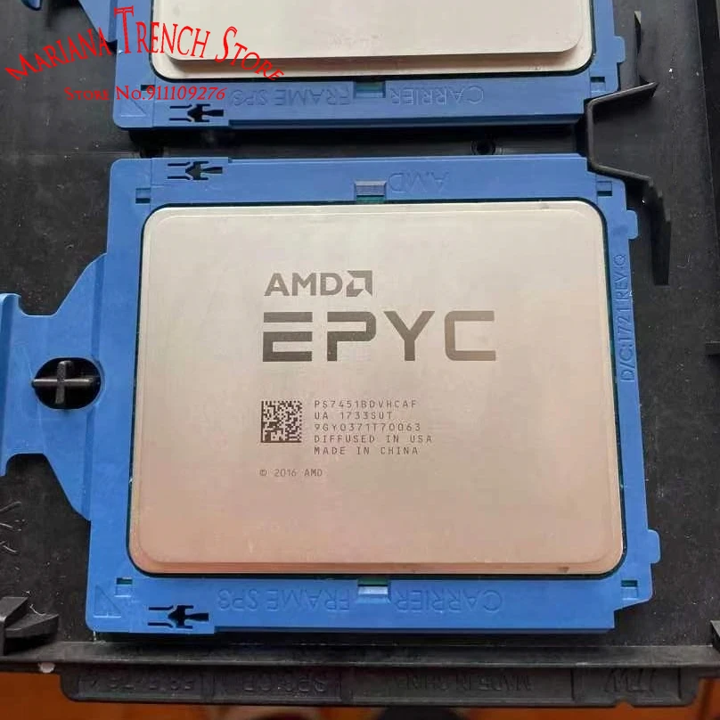 

Processor for AMD EPYC 7451 24 Cores 48 Threads Base Clock 2.3GHz Max.Boost Up to 3.2GHz L3 Cache 64MB TDP 180W
