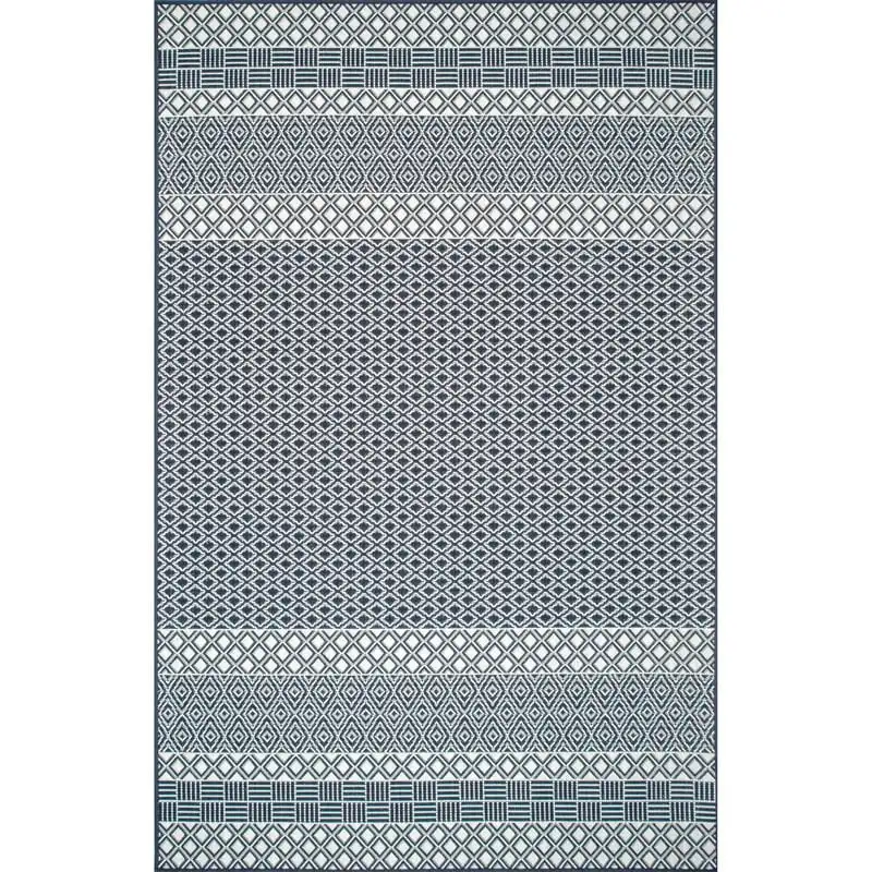 

Bird, Modern Farmhouse, Damask, Indoor/ Outdoor Area Rug, Natural Gray, 5`3" x 7`6"