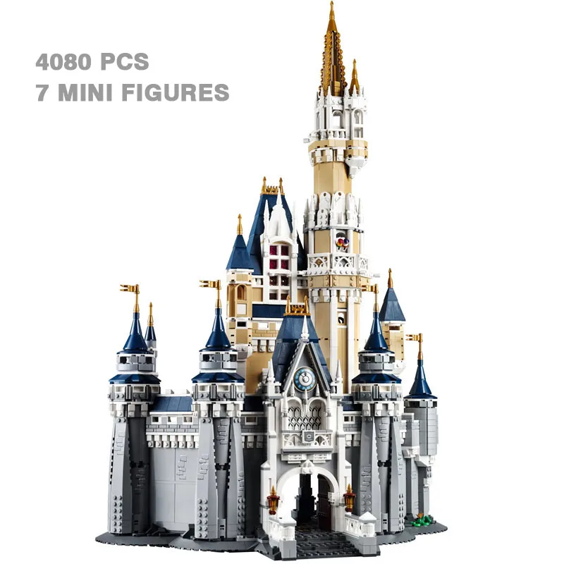 

In Stock 4080PCS Princess Castle Modular Building Blocks Bricks Kids Toy Compatible 71040 16008 Christmas Birthday Gifts