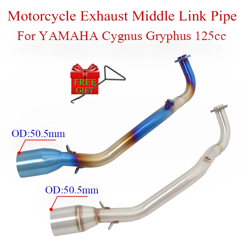 Надевается для YAMAHA Cygnus Gryphus 125cc выхлопная труба мотоцикла передняя средняя звено