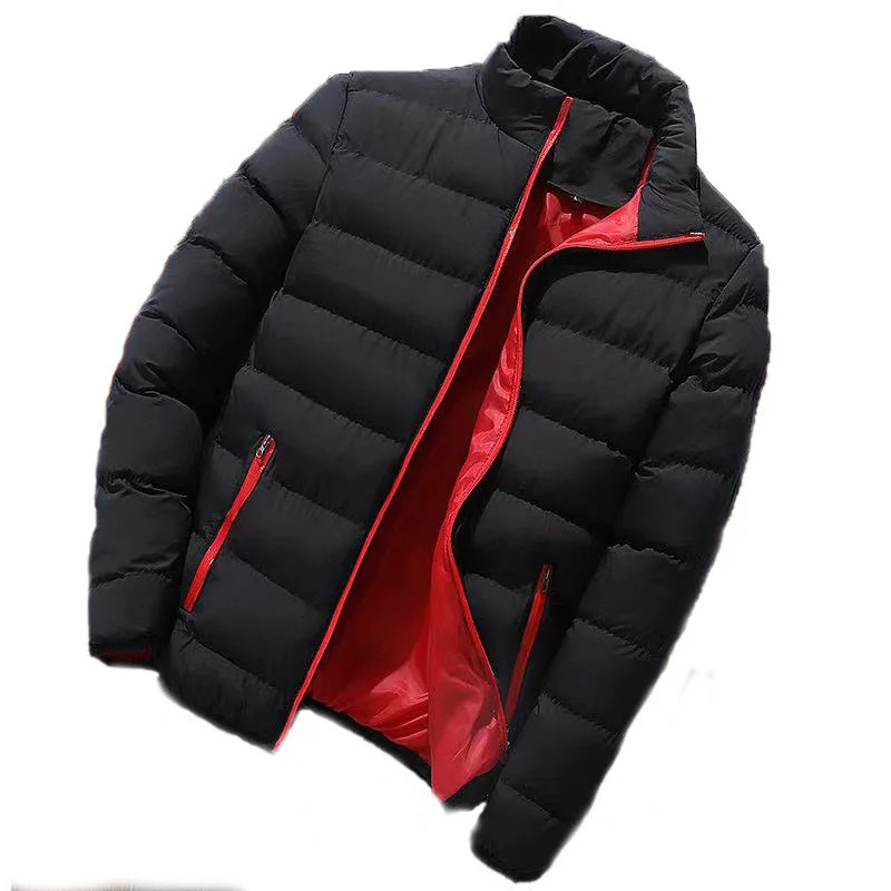 

2021 Winter Jacket Men's Fashion Stand Collar Men's Parker Jacket Men's Solid Thick Jacket Jacket Men's Winter Coat
