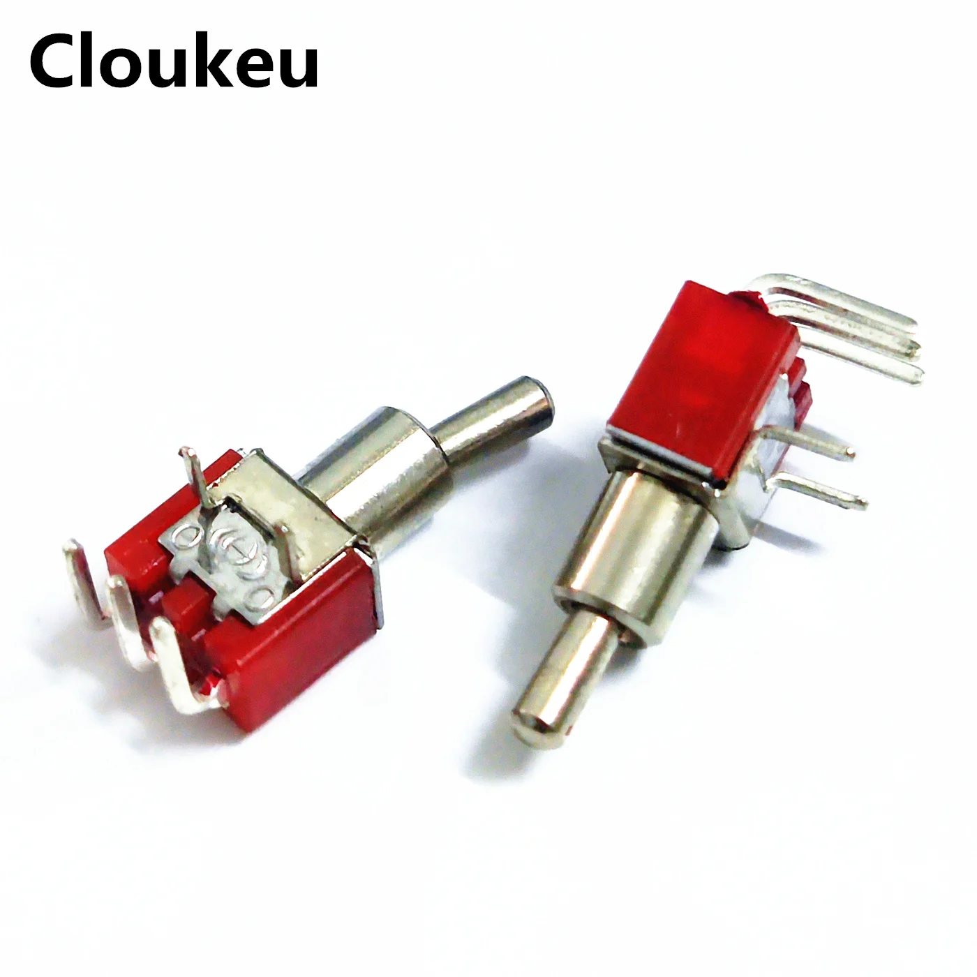 5 шт., Сверхмаленький красный 5-миллиметровый 3-контактный/2-контактный переключатель на гибком штыре, тумблер с переключателем 1,5 А 250 В 3A125V