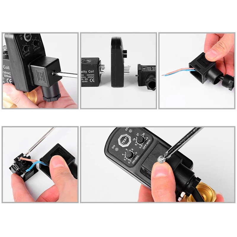 3X 1/2 дюйма Dn15 Электрический таймер Автоматический водяной клапан соленоид для