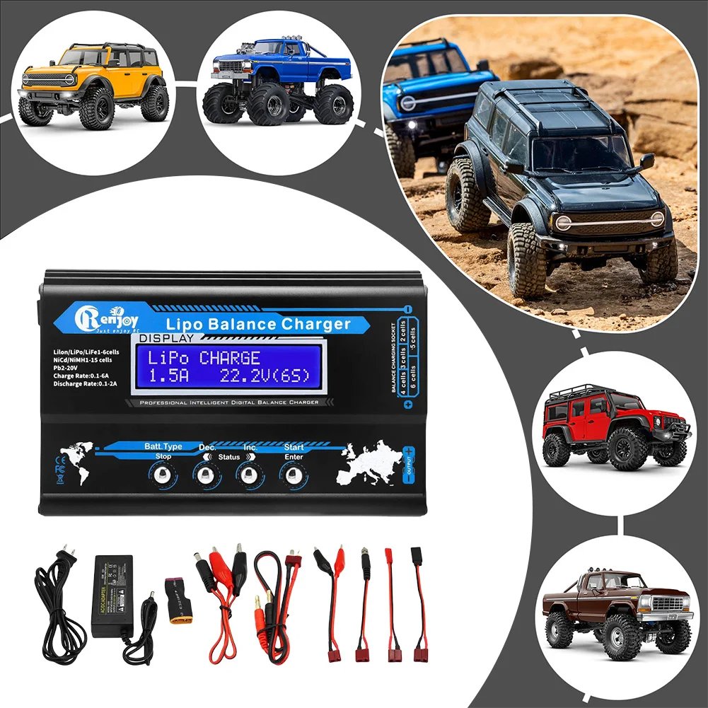 B6 Balance Charger Разрядное устройство RC Автомобильное зарядное с блоком питания