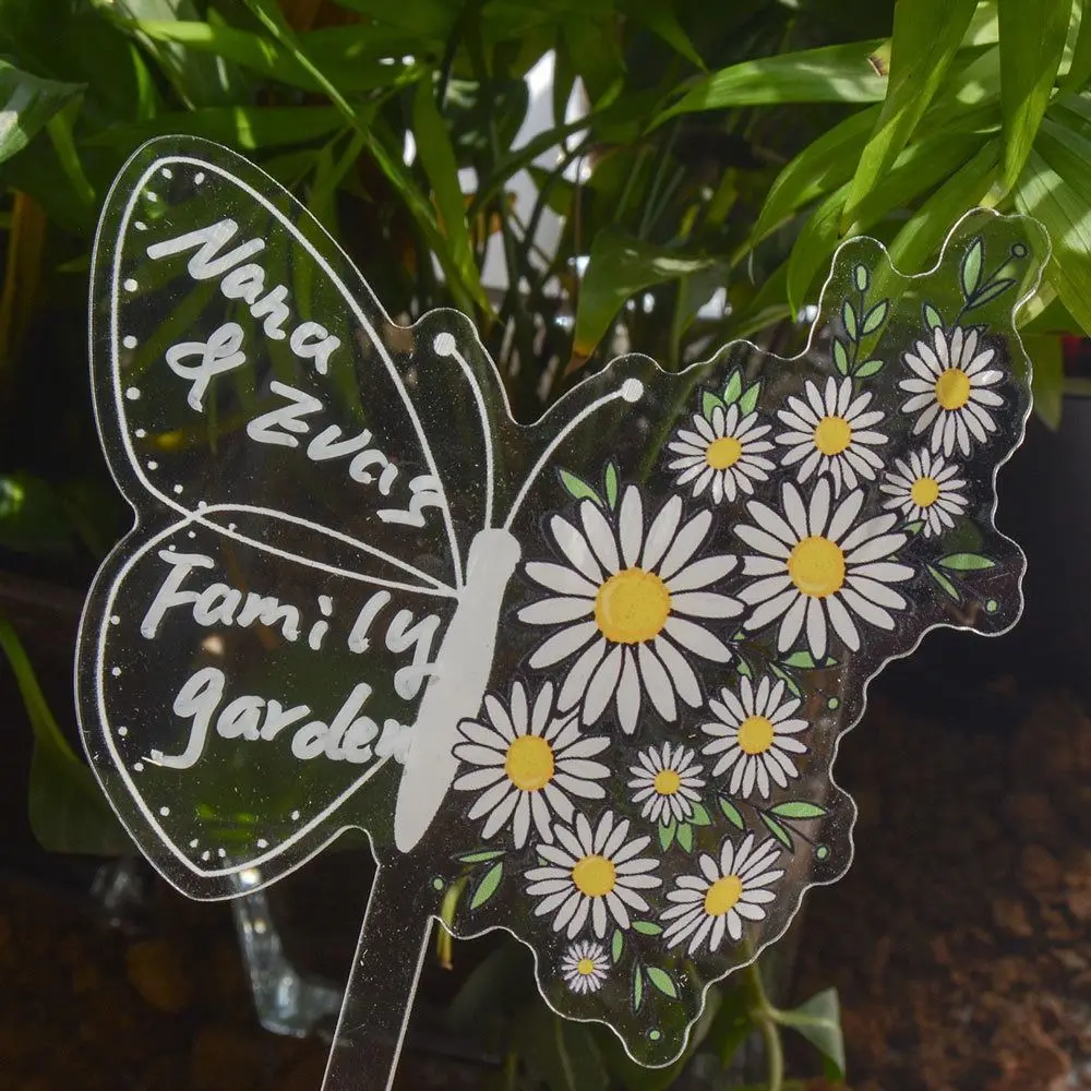 Креативные акриловые этикетки для садоводства полупрозрачные маркеры в форме