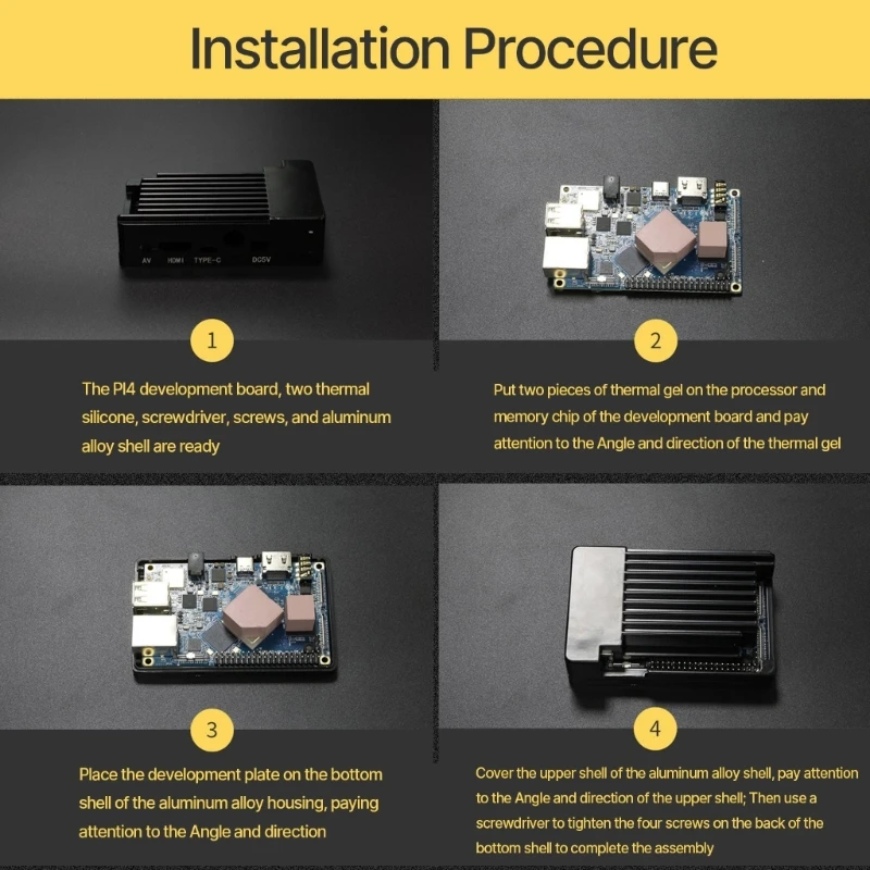 

Макетная плата из алюминиевого сплава для Orange Pi 4 LTS/4B